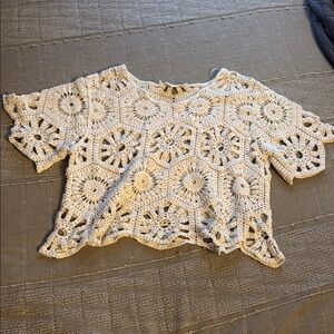 Rebellion Cream Crochet Blouse